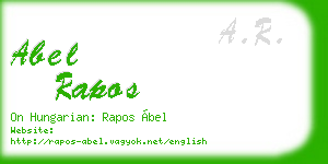 abel rapos business card